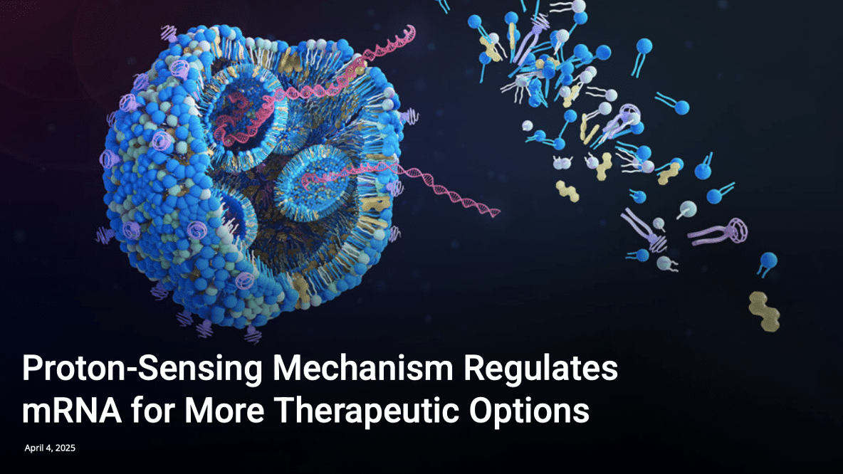 "The Evolving Needs of Therapeutic mRNA Developers" text over green background and DNA strand.