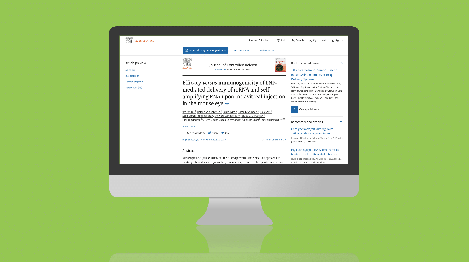 "The Evolving Needs of Therapeutic mRNA Developers" text over green background and DNA strand.